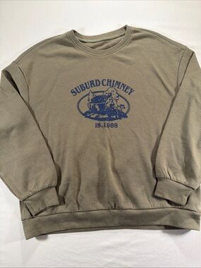 Olive Green Graphic Sweater